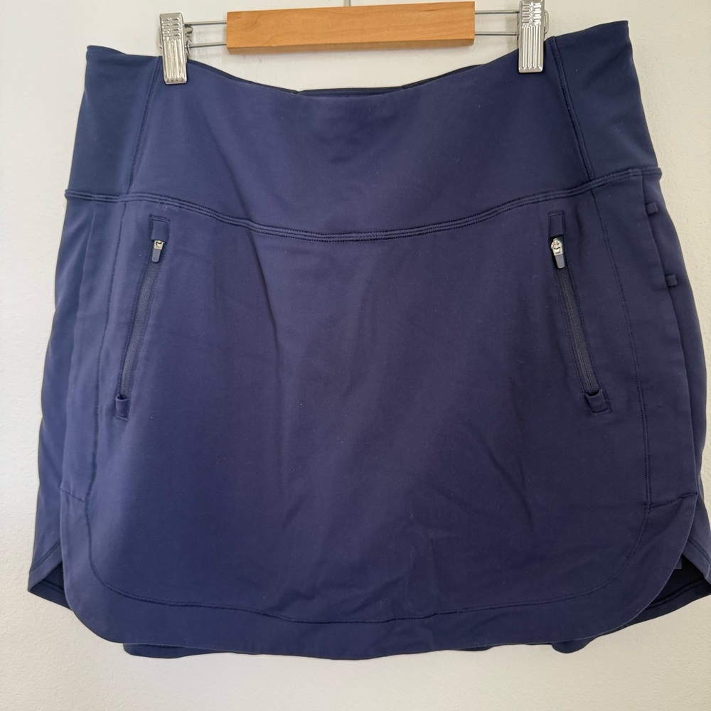 Athleta Fairway Golf Skort 26” Navy Blue Women’s Size L Activewear Golf Tennis - Picture 4 of 10